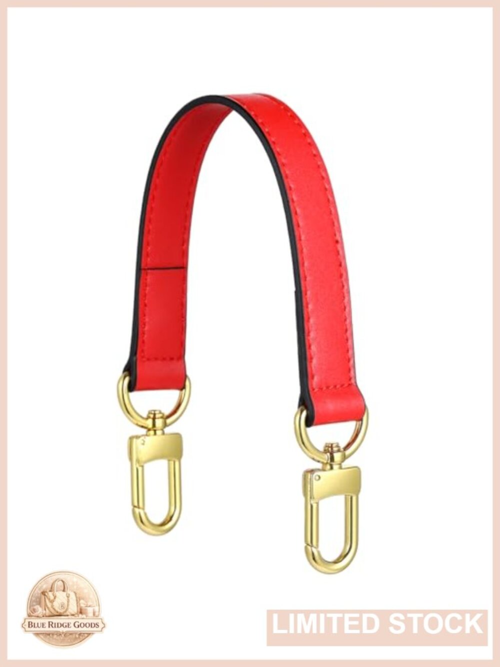 Vachetta Leather Purse Handle Strap 12 Inch Replacement with Clasps